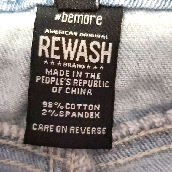 Rewash Light Wash Distressed Fringed High Waist Mom Jean Shorts - Picture 8 of 9